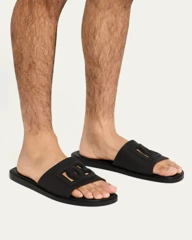 Dolce & Gabbana Men's Rubber Beachwear Pool Slides | Thumbnail 2 Dolce & Gabbana Men's Rubber Beachwear Pool Slides | Thumbnail 2