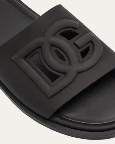 Dolce & Gabbana Men's Rubber Beachwear Pool Slides | Thumbnail 5 Dolce & Gabbana Men's Rubber Beachwear Pool Slides | Thumbnail 5