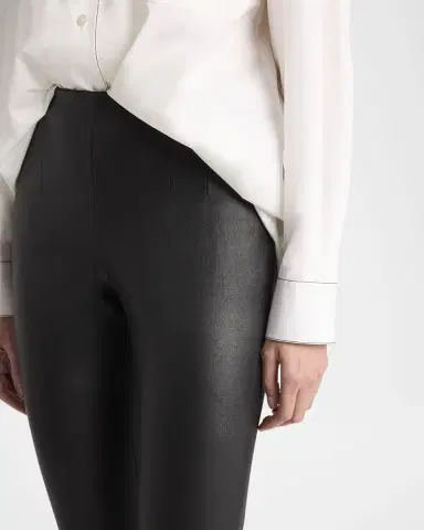 The Row Lakun Leather Skinny-Leg Slit-Hem Pants | Thumbnail 4