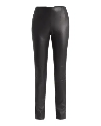 The Row Lakun Leather Skinny-Leg Slit-Hem Pants | Thumbnail 1