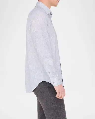 Bugatchi Men 's OoohCotton James Tonal-Print Sport Shirt | Thumbnail 6