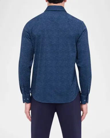 Bugatchi Men's James OoohCotton Check Sport Shirt | Thumbnail 2 Bugatchi Men's James OoohCotton Check Sport Shirt | Thumbnail 2