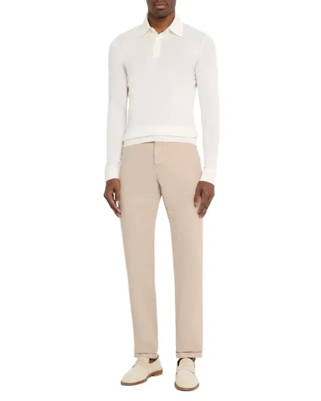 Men 's Cashmere-Silk Polo Sweater