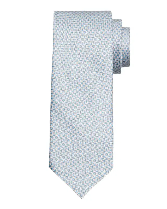 Men 's Micro-Geometric Silk Tie