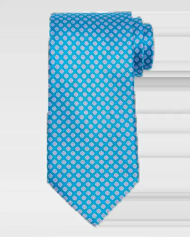 Stefano Ricci Men's Micro-Floral Silk Tie | Thumbnail 2 Stefano Ricci Men's Micro-Floral Silk Tie | Thumbnail 2