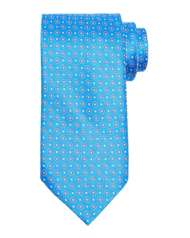 Men's Round Medallion Silk Tie