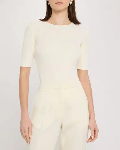 Jil Sander Elbow-Sleeve Slim Top | Thumbnail 3