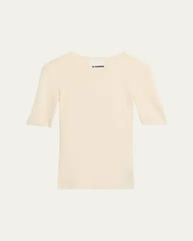 Jil Sander Elbow-Sleeve Slim Top | Thumbnail 5