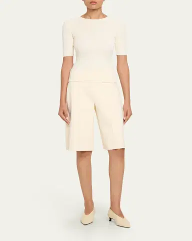 Jil Sander Elbow-Sleeve Slim Top | Thumbnail 6