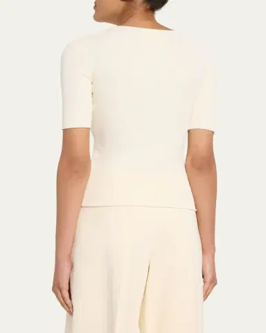 Jil Sander Elbow-Sleeve Slim Top | Thumbnail 7