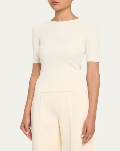 Jil Sander Elbow-Sleeve Slim Top | Thumbnail 8
