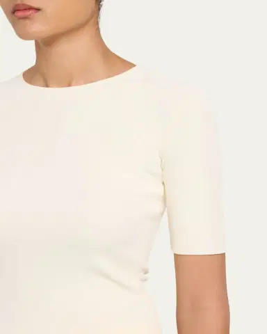 Jil Sander Elbow-Sleeve Slim Top | Thumbnail 9