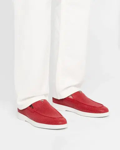Giuseppe Zanotti Men's Berth 10 Perforated Leather Loafers | Thumbnail 2 Giuseppe Zanotti Men's Berth 10 Perforated Leather Loafers | Thumbnail 2