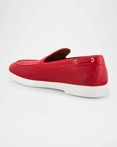 Giuseppe Zanotti Men's Berth 10 Perforated Leather Loafers | Thumbnail 4 Giuseppe Zanotti Men's Berth 10 Perforated Leather Loafers | Thumbnail 4