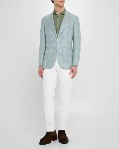 Stefano Ricci Men's Check Single-Breasted Sport Coat | Thumbnail 2