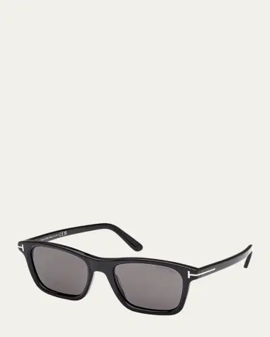 Tom Ford Men's Barron Acetate Square Sunglasses | Thumbnail 3