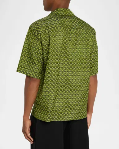 Alexander McQueen Men's Skull Jacquard Pajama Shirt | Thumbnail 2 Alexander McQueen Men's Skull Jacquard Pajama Shirt | Thumbnail 2
