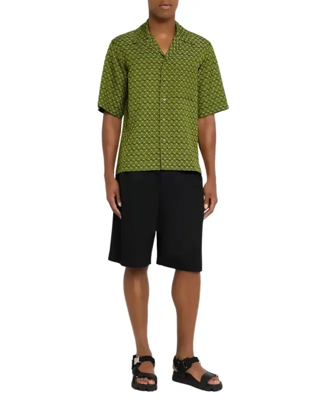 Men 's Skull Jacquard Pajama Shirt