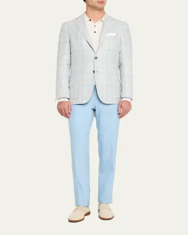 Kiton Men's Flat-Front Twill Pants | Thumbnail 6 Kiton Men's Flat-Front Twill Pants | Thumbnail 6