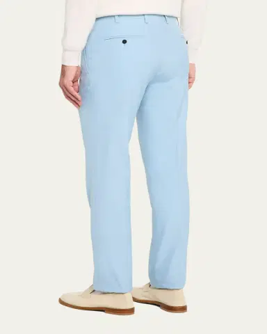 Kiton Men's Flat-Front Twill Pants | Thumbnail 7 Kiton Men's Flat-Front Twill Pants | Thumbnail 7