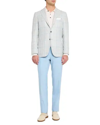 Kiton Men's Flat-Front Twill Pants | Thumbnail 1 Kiton Men's Flat-Front Twill Pants | Thumbnail 1