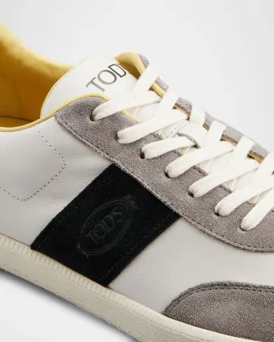 Tod's Men's Allascciata Cassetta Leggera Leather Low-Top Sneakers | Thumbnail 3 Tod's Men's Allascciata Cassetta Leggera Leather Low-Top Sneakers | Thumbnail 3