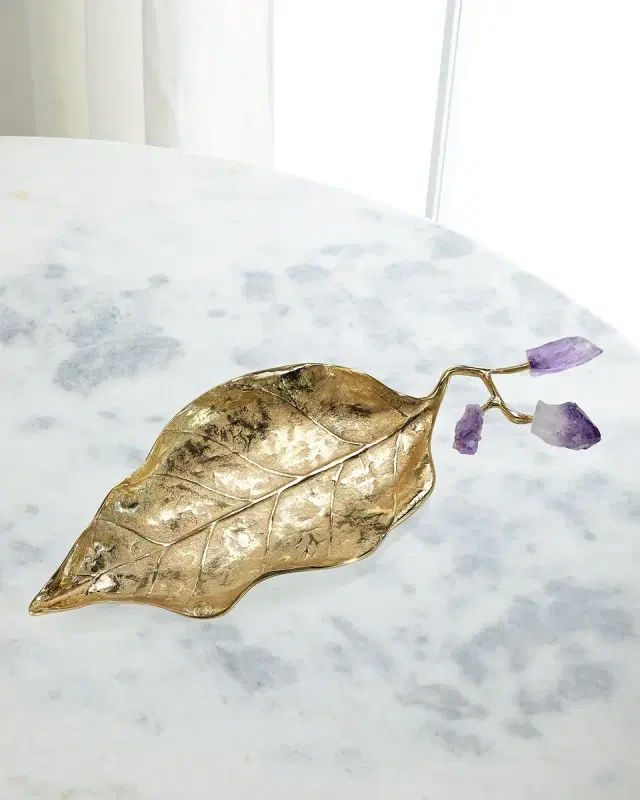 Budding Amethyst Leaf Tray I Budding Amethyst Leaf Tray I