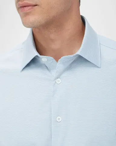 Bugatchi Men's OoohCotton James Micro-Stripe Sport Shirt | Thumbnail 4 Bugatchi Men's OoohCotton James Micro-Stripe Sport Shirt | Thumbnail 4