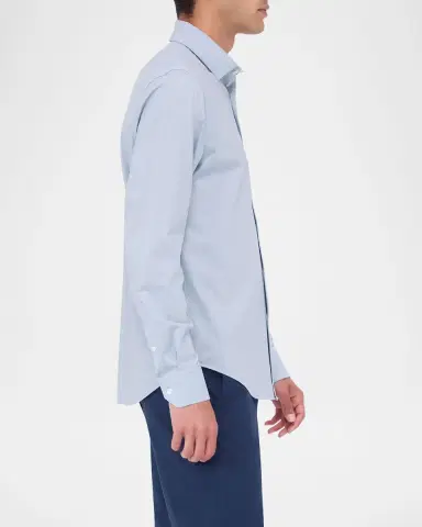 Bugatchi Men's OoohCotton James Micro-Stripe Sport Shirt | Thumbnail 5 Bugatchi Men's OoohCotton James Micro-Stripe Sport Shirt | Thumbnail 5