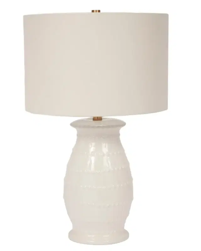 Old World Design Caleb Ceramic Table Lamp with Linen Shade