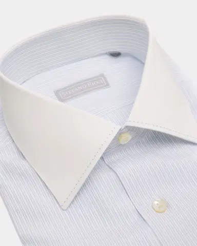 Stefano Ricci Men's Cotton Micro-Stripe Dress Shirt | Thumbnail 2 Stefano Ricci Men's Cotton Micro-Stripe Dress Shirt | Thumbnail 2