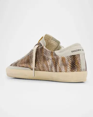 Golden Goose Super-Star Metallic Embossed Low-Top Sneakers | Thumbnail 4 Golden Goose Super-Star Metallic Embossed Low-Top Sneakers | Thumbnail 4