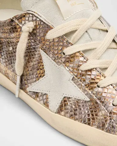 Golden Goose Super-Star Metallic Embossed Low-Top Sneakers | Thumbnail 6 Golden Goose Super-Star Metallic Embossed Low-Top Sneakers | Thumbnail 6