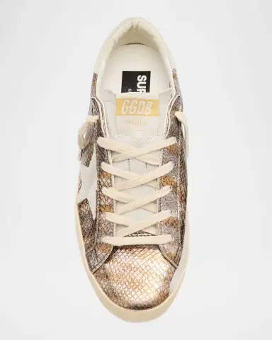 Golden Goose Super-Star Metallic Embossed Low-Top Sneakers | Thumbnail 7 Golden Goose Super-Star Metallic Embossed Low-Top Sneakers | Thumbnail 7
