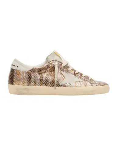 Golden Goose Super-Star Metallic Embossed Low-Top Sneakers | Thumbnail 1 Golden Goose Super-Star Metallic Embossed Low-Top Sneakers | Thumbnail 1