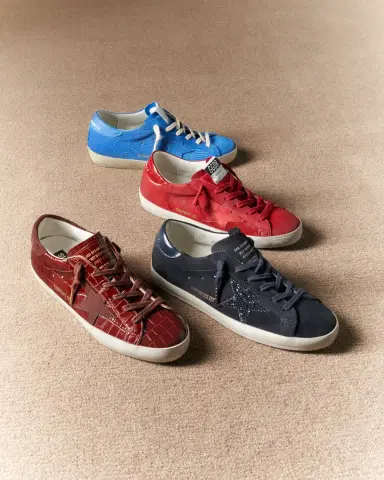 Golden Goose Super-Star Croco Embossed Leather Low-Top Sneakers | Thumbnail 2 Golden Goose Super-Star Croco Embossed Leather Low-Top Sneakers | Thumbnail 2