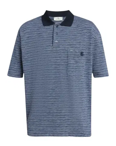 Etro Men 's Contrast-Collar Jersey Polo Shirt | Thumbnail 1