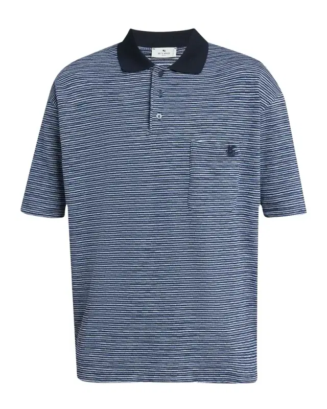 Men 's Contrast-Collar Jersey Polo Shirt