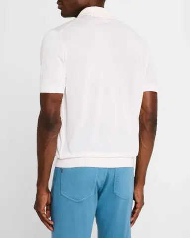Stefano Ricci Men's Quarter-Zip Short-Sleeve Polo Sweater | Thumbnail 2 Stefano Ricci Men's Quarter-Zip Short-Sleeve Polo Sweater | Thumbnail 2