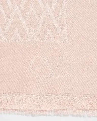 Valentino Garavani Monogram Silk Blend Scarf | Thumbnail 4 Valentino Garavani Monogram Silk Blend Scarf | Thumbnail 4