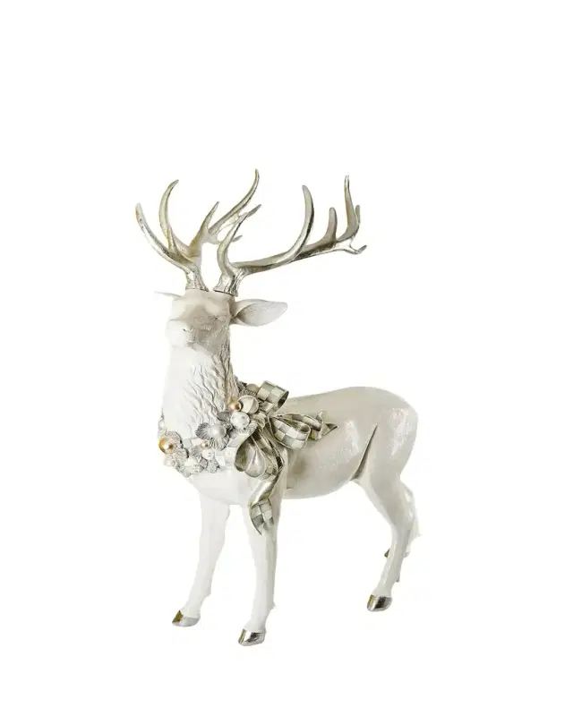 MacKenzie-Childs Crystal Palace Standing Trophy White-Tailed Deer Holiday Decor