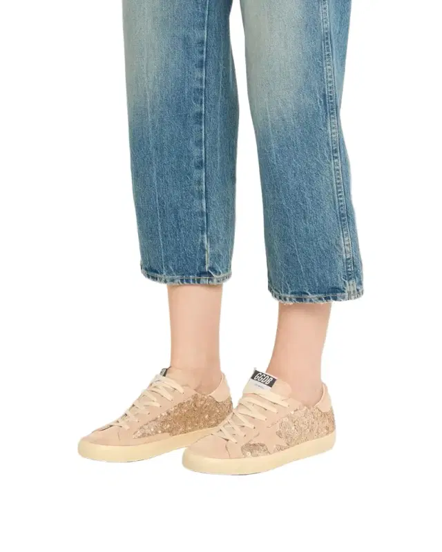 Golden Goose Super-Star Sequin Suede Low-Top Sneakers