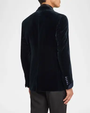 Tom Ford Men's Shelton Velvet and Satin Evening Jacket | Thumbnail 2 Tom Ford Men's Shelton Velvet and Satin Evening Jacket | Thumbnail 2