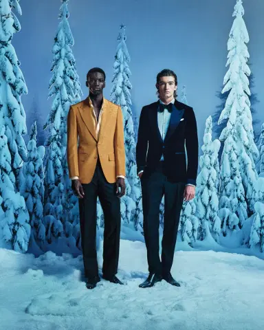 Tom Ford Men's Shelton Velvet and Satin Evening Jacket | Thumbnail 4 Tom Ford Men's Shelton Velvet and Satin Evening Jacket | Thumbnail 4