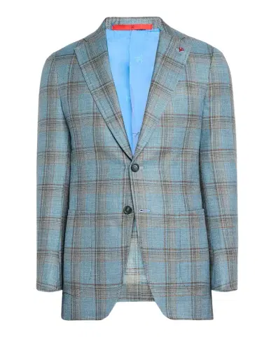 Isaia Men 's Wool-Blend Plaid Sport Coat | Thumbnail 1