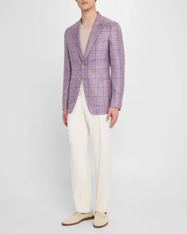Isaia Men's Windowpane Sport Coat | Thumbnail 2