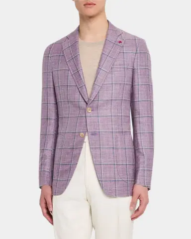 Isaia Men's Windowpane Sport Coat | Thumbnail 4