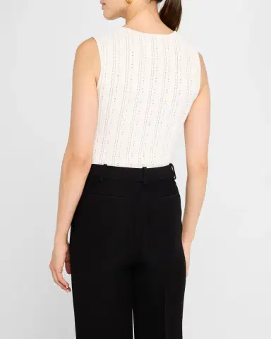 Adam Lippes Pointelle Compact Jacquard Tank Top | Thumbnail 3