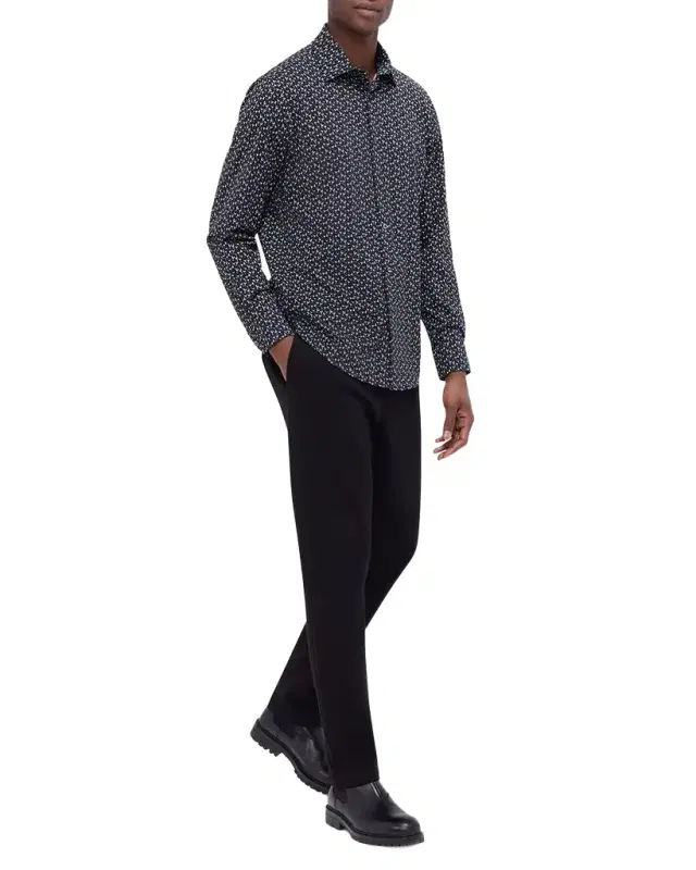 Bugatchi Men 's OoohCotton James Cocktail-Print Sport Shirt