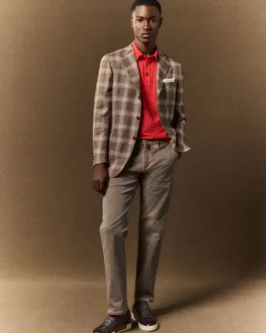 Kiton Men's Cashmere-Blend Plaid Sport Coat | Thumbnail 4